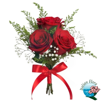 3 rose rosse